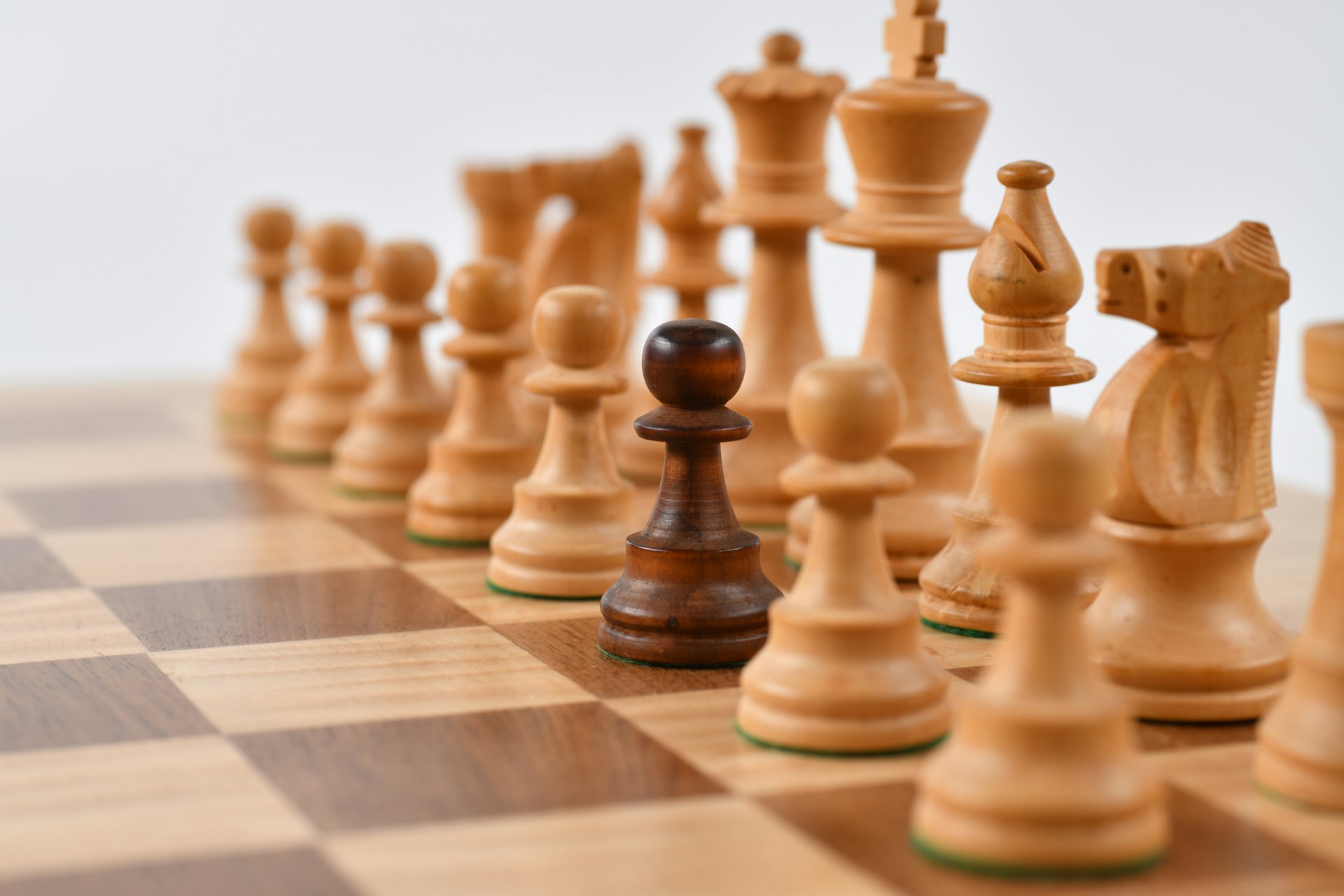 Strategic chess pieces representing decision architecture